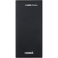 Croma 10W Fast Charge 10000mAh Lithium Polymer Power Bank (18 Months Warranty) (CRCA0083, Black)