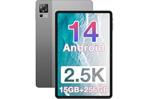 DOOGEE T30 Pro 11 Inch 2.5K Tablet 2024 Android 14, 15GB+ROM 256GB (TF 2TB), 20MP/8MP Camera Tablet, 4G-LTE, 2.4GHz&5GHz Wi-Fi Tablet, Face unlocking & Bluetooth 5.2, 8580mAh, Grey