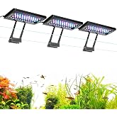 hygger Three Channel Clip On LED Aquarium Lighting, 36W LED Aquarium Light, 24/7 Lighting and DIY Mode with 7 Colors, Adjusta