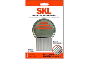 EWIG SKL Lendrera PREMIUM Profesional No todas son iguales .Calidad A+ demostrada Para eliminar Piojos y Liendres. Microacanalada Acero.