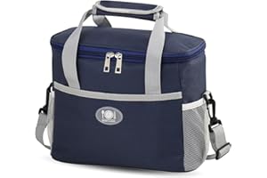 AOREETY Cooler Bag, Insulated Portable Lunch Bag Box Waterproof and Shockproof Picnic Bag Large Capacity Lightweight Food Cooler for Work, School, Camping, Travel, Picnic