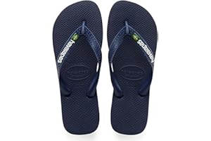 Havaianas - Brasil Logo, Chanclas Icónicas, Cómodas y Duraderas, Tiras con Bandera de Brasil y Suela Antideslizante con Franjas de Colores, Adultos Unisex