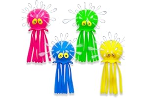 QYDKWK Set mit 4 Oktopus Wasserbomben, Gummi Badespielzeug für Kleinkinder, Sensorisches Stressabbau Poolspielzeug für Kinder, Sommer Partytütenfüller für Jungen und Mädchen 3+ Jahre