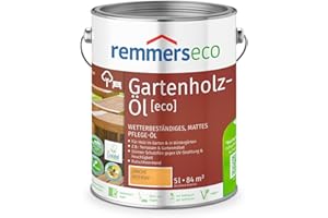 Remmers Garden Wood Oil [eco], Larch Intense, 5 Litres, Weather Resistant, Matte Oil, Outdoor and Indoor, Ideal for Patios and Garden Furniture, Non-Slip