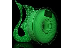 AMOLEN Filament PLA 1.75mm Glow in the Dark, Brillant Fluorescent Vert, Imprimante 3D Filament PLA Fluorescent, Filament pour Imprimante 3D, Bobine 1kg