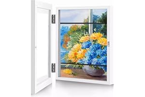 Jemey Bilderrahmen Kinderzeichnungen, 25 x 34 cm Bilderrahmen für Kinderzeichnungen, Kinder Kunstrahmen Frontöffnung Befüllbar Bilderrahmen zum öffnen, Hölzernes, Weiss