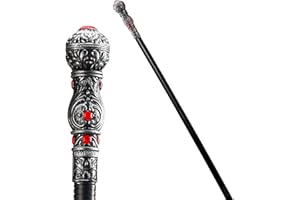 Spooktacular Creations Accessorio per costume da vampiro, elegante bastone da passeggio argentato, stile vintage, per adulti e bambini, Halloween dolce o scherzoso, Halloween Dress Up Party