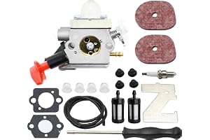 Ollanoos C1M-S267A Carburetor, FS40 Carb Kit with Air Filter Fuel Filter Replacement for Stihl FS40 FS50 FS56 FS70 FC56 FC70 