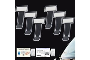 XIYING 6 Pcs Parking Permit Holder for Car Windscreen, Permit Holder for Car Windscreen, Transparent Parking Ticket Clip for Van and Caravan Windshield