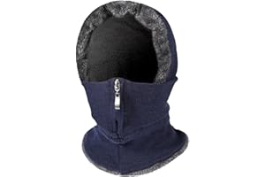 TAGVO Sombrero Gorro de Pasamontañas Cálido de Punto, Gorro Calentador de Cuello Elástico, Sombrero de Bufanda para Cubrir la Cara, Esquí de Running Térmico a Prueba de Viento para Hombres y Mujeres