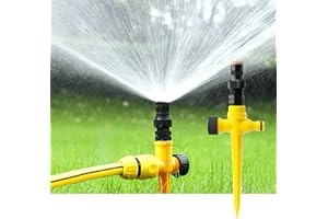 VORAE Garden Sprinkler for Lawns, Water Sprinkler with 360° Rotating Automatic Irrigation System & Adjustable Angle for Watering Plants Flowers Veggies Grass (1 PCS)