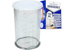 MONTERAL Bol Doseur avec Couvercle pour Mixeur Plongeant 750 ML avec Le Code Original 00656963 656963 pour Bosch pour Siemens