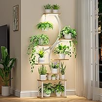 LEADZM Support Plantes Interieur Avec Lampes De Croissance