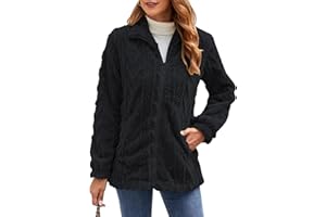 Zetieny Felpa Donna con Cappuccio Cappotto in Pile Invernale Zip Teddy Giacca Leggero Hoodie Manica Lunga Felpa Autunno Invernale Sweatshirt Cardigan Casual Outwear con Tasche