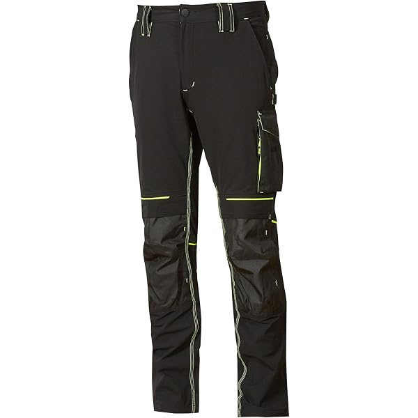 Pantaloni Cargo Da Lavoro U-Power FREE - Multitasche, Ginocchiere, Vita Elasticizzata, 60% Cotone 40% Poliestere