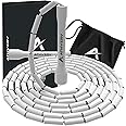 ATHVERV Polyvinyl Chloride Freestyle Beaded Jump Rope, Skipping Rope For Tricks And Releases (White)