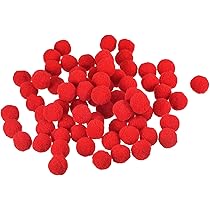 sourcing map Palle in feltro di pon in tessuto per feltro, 1,5 cm, 15 mm, colore nero per progetti fai da te, confezione da 300