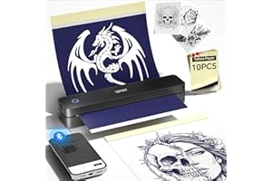iDPRT Tattoo Stencil Printer, MT660 Tattoo Printer Machine, Portable Tattoo Transfer Printer for Phone, Tablet & PC, Suitable for Tattoo Enthusiasts, Beginners and Tattoo Artists