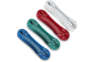 Cloth Rope- PVC Coated Steel Wire Rope for Drying Clothes/Clothesline, Anti-Rust Multipurpose Wire Rope Length 10 Meter with 2 Plastic Hooks (4)