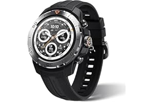 Mibro GS Explorer GPS Smart watch man women 1500nit AMOLED Fitness SmartWatch Bluetooth Sleeping Monitor Trajectory Tracker 10ATM Waterproof for ios and Android,60 Days Battery (Black)