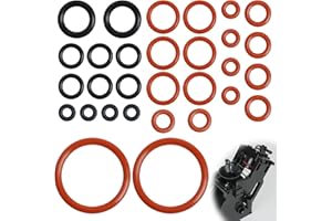 Anrbb 30 anillos de estanqueidad para grupo de preparación compatibles con Philips Saeco, silicona, O_RINGS, negro y rojo, 30 unidades