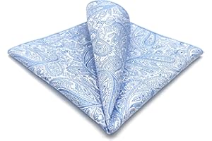 S&W SHLAX&WING Paisley Pocket Squares for Men's Suit XL Large for Wedding Prom Party