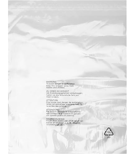 45 Sacchetti Autosigillanti Unbranded 45 Sacchetti Trasparenti Autosigillanti, Misura 7,5x10,5 Pollici, Spessore 1,5 Mil, Avvertenza Soffocamento 45 Sacchetti Con Chiusura Zip