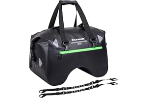 WILD HEART Borsa Posteriore per Motocicletta Borsa Posteriore impermeabile a Forma di U. Borsa da Viaggio per Locomotiva da 50 Litri