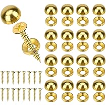 Viti Decorative In Ottone Con Tappi - 8 Pezzi 15mm Per Mobili, Specchi, Porte - Foto 8