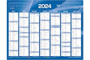 KWD QUO VADIS Calendrier de Banque Bleu 27x21cm 2024