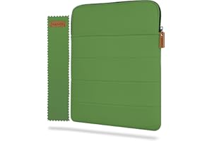 Funda para libros de lectura con cremallera. Funda de libro acolchada grande. Funda libro grande. Funda protectora de libros de lectura Hanoi Collection (Verde)