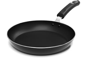 KICHLY Large Nonstick Induction Frying pan - Multipurpose All cooktop Pan for Home Kitchen or Restaurant, Scratch Resistant, Bakelite Handles (28cm, 11 inch, Black, 1 Piece)