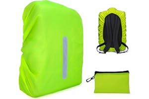 MyGadget Protector de Mochila para Lluvia - hasta 55 litros - Funda Reflectora Impermeable - Rain Cover para Mochilas para Trekking, Avión, Bicicleta