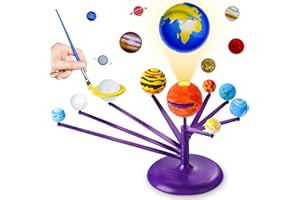 AluAbi Solar System Model Kit, Glow in Dark Planet Model, Stem Toys Gift for Kids & Teens, Science Activities for Ages 5-8+, Kids Crafts Ages 4-8, Birthday Gift for Boys Ages 4 5 6 7 8-12 Year Old