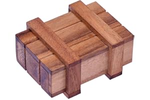 LOGOPLAY forziere del Tesoro - Scatola del Tesoro - Scatola Magica - Scatola dei Trucchi - Gioco di Pensiero - Gioco di Puzzle - Gioco di Pazienza - Gioco di logica in Legno