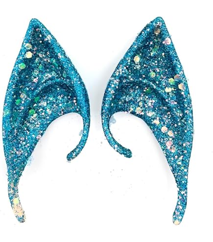 Accessoire Déguisement Fantasy 10 Paires Oreilles D'Elfe Guirlande KAYEF - Latex, 4 Couleurs, 3 Tailles - Cosplay Halloween Lentille Couleur Halloween