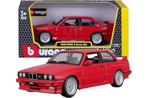 Bburago - BMW Serie 3 (1988) Escala 1:24, Réplica Diecast con Apertura de Puertas, Surtido Aleatorio, Licencia Oficial BMW