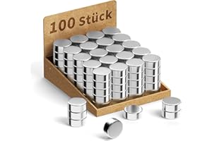 ELALOVE 100 Stück Magnete Stark Neodym Magnet Extra Stark Kleine Magnete 5x3mm für Magnettafel Kühlschrank Whiteboard Mini für Magnetwand Pinnwand Magneten Selbstklebend Magnetplatte