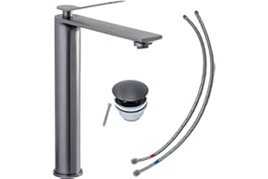 SCHÖNER WOHNEN-Kollektion Waschtischarmatur VIOLA L, Industrial, Wasserhahn geeignet für Aufsatzwaschbecken in Ihrem Bad