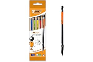 BIC Matic Original Porte-Mines 0,7 mm HB, Facile à utiliser, Pour l'Ecole, au bureau ou à la Maison - Couleurs Assorties, Pochette de 5
