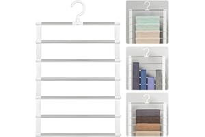 bssmmai Wieszak na spodnie, 3 sztuki, oszczędzający miejsce, składany wieszak na spodnie, do zawieszenia na spodniach, szale, ręczniki i pościel