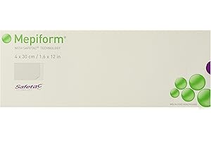 Molnlycke Mepiform Self-adherent Silicone Dressing, 1.6 x 12, 5/Pack by Mepiform