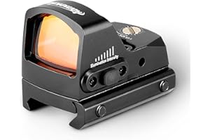 AOMEKIE Mirino Airsoft Red Dot Rosso Illuminato Mirino Olografico Reflex con 7 Livelli di Luminosità per 20mm Rail per CQB