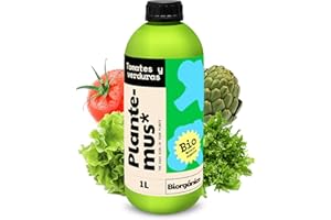 PLANTEMUS* PLANTEMUS Abono Huerto BIOrganic para Tomates, Pimientos, Fresas, Hortalizas, Verduras. Fertilizante Líquido para Cosechas Abundantes, 1 L