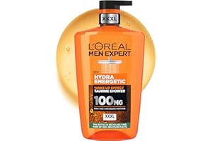 L’ORÉAL PARIS MEN EXPERT L'Oréal Men Expert, Hydra Energetic, XXL Shower Gel For Men, with Taurine and Vitamin C for an Instant Energy Kick, Convenient & Easy-to-Use Pump, Large 1L Pump Bottle