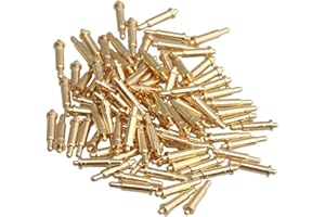 Yibuy 100 x rame+oro placcato doppia testa corrente Pogo pin molla strumento 8 mm