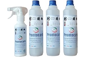 PIP PRODOTTI INNOVATIVI PROFESSIONALI PIP Detergente Policarbonato Prontocarb, Conf. 3 FL.da 0,5 LT.+ Vapo Mini, Pronto all'Uso, Specifico per Caschi, Visiere, Occhiali, Paravento da Moto, Tastiere in PLC e Schermi in LCD
