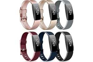 Oumida Lot de 6 bracelets de rechange pour Fitbit Inspire / Fitbit Inspire HR / Fitbit Inspire HR / Inspire 2 - Étanche - Souple - Pour le sport