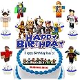 Clybeaut Rob-Lox Cake Toppers, Rob-Lox Party Cupcake Toppers, Rob-Lox Cake Decoration, Rob-Lox Birthday Cake Decoration, Suitable for Children's Birthdays, Pack of 13