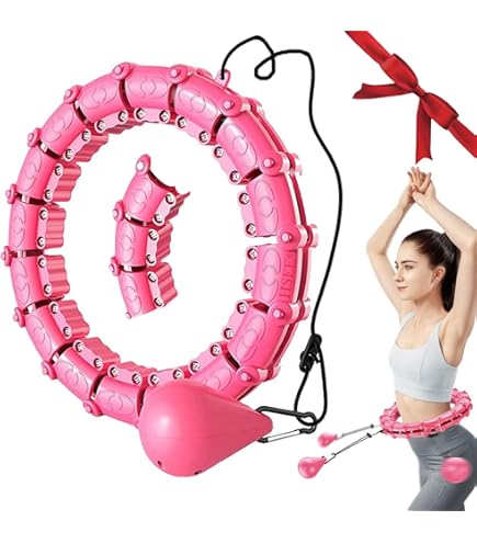 Adjustable Weighted Hula Hoop With Spinning Ball - 13 Detachable Knots, Smart No-Drop Design, For Adults & Kids Exercise 9 thumbnail image